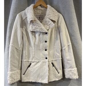 Women's Size XL Jacket by Sugarfly‎ Creamy Ivory Color Super Soft Y2K